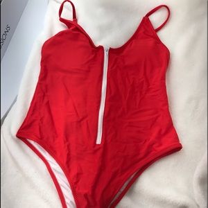 Zaful red once piece